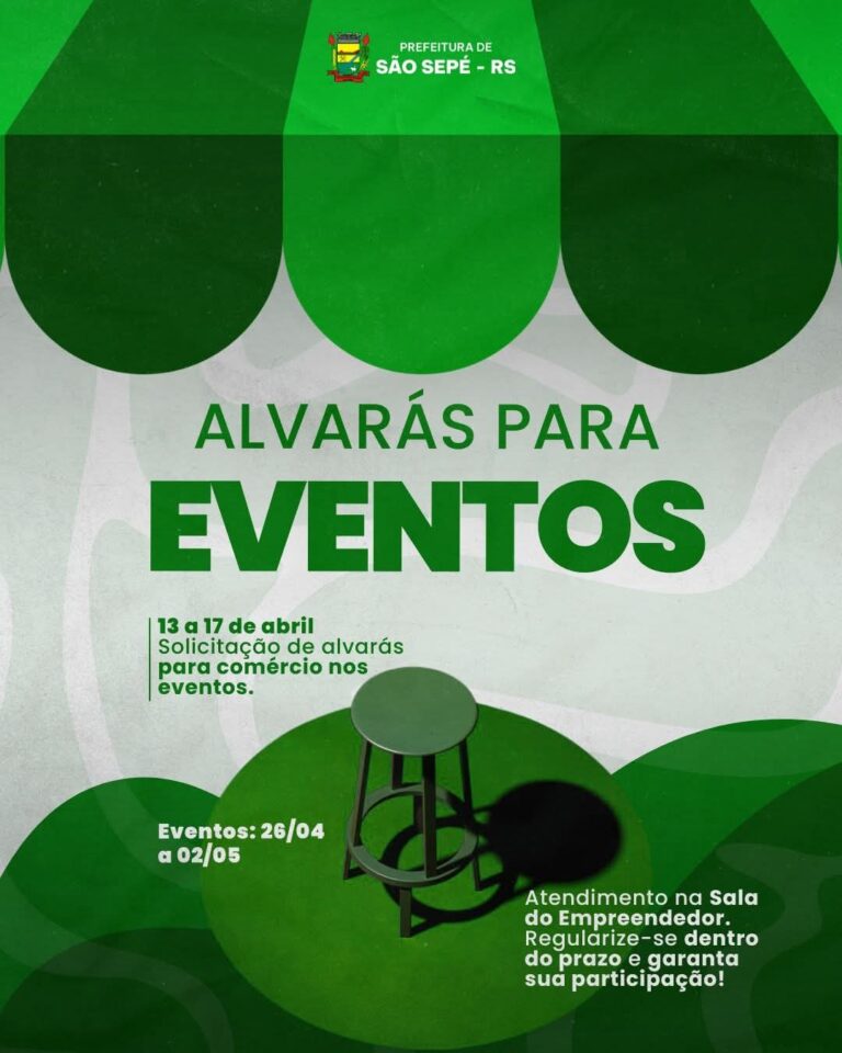 Prefeitura abre período para emissão de alvarás para comércio em eventos do município