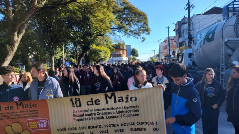 São Sepé promove caminhada de conscientização pelo Maio Laranja