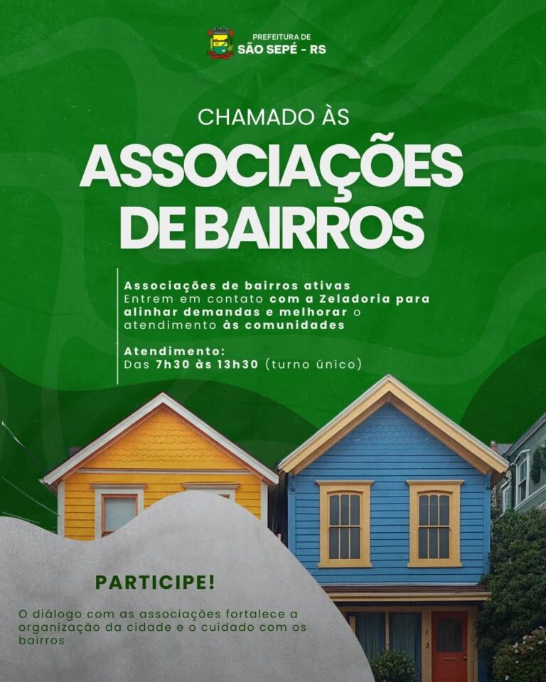 Administração Municipal convoca associações de bairros ativas para contato com a Zeladoria