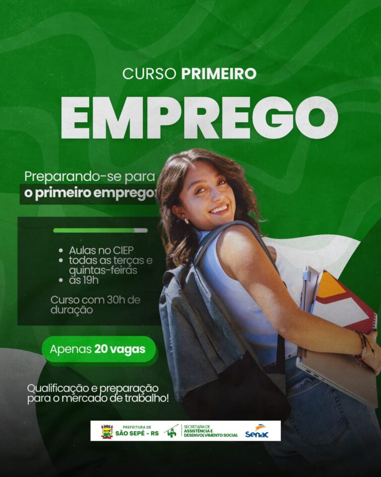 Assistência Social promove curso gratuito de preparação para o primeiro emprego