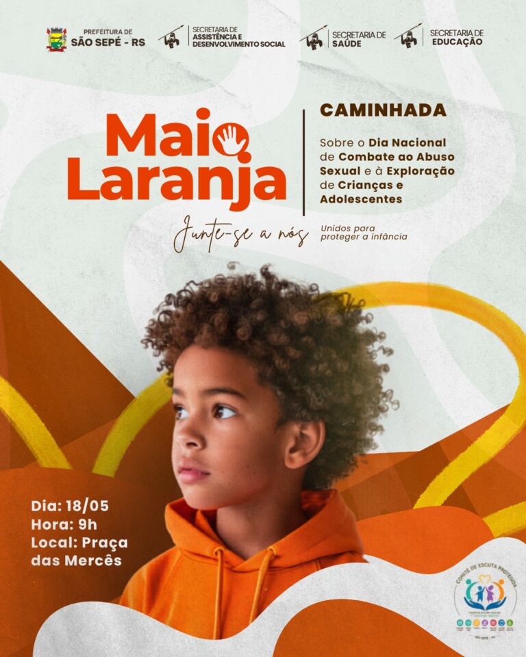 Prefeitura de São Sepé promove caminhada de conscientização no Dia Nacional de Combate ao Abuso e à Exploração Sexual de Crianças e Adolescentes