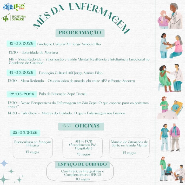 São Sepé inicia programação especial alusiva ao Mês da Enfermagem