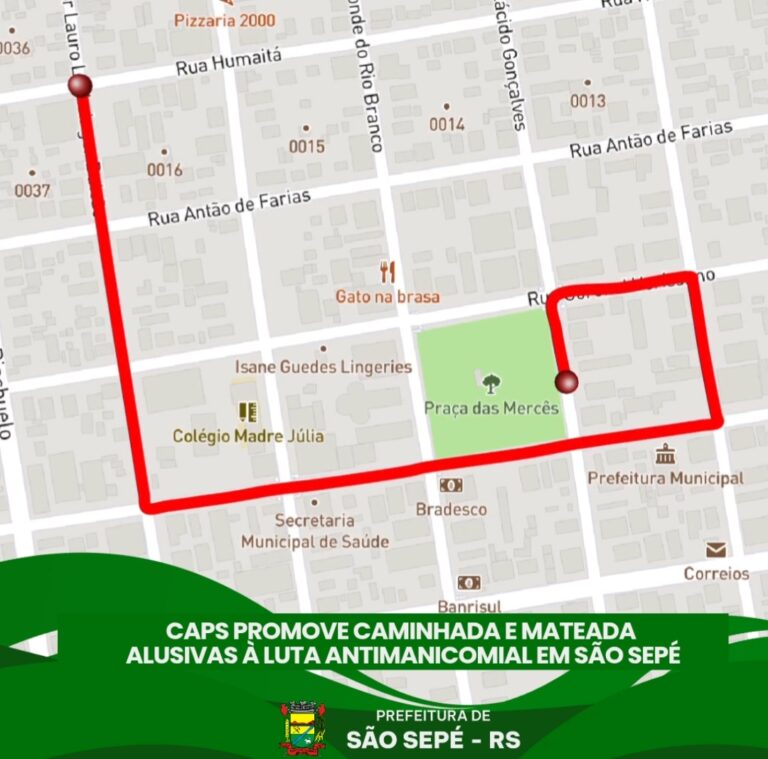 CAPS promove caminhada e mateada alusivas à Luta Antimanicomial em São Sepé