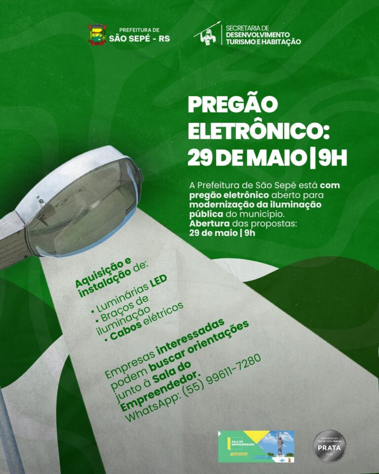 Município abre pregão eletrônico para modernização da iluminação pública com tecnologia LED