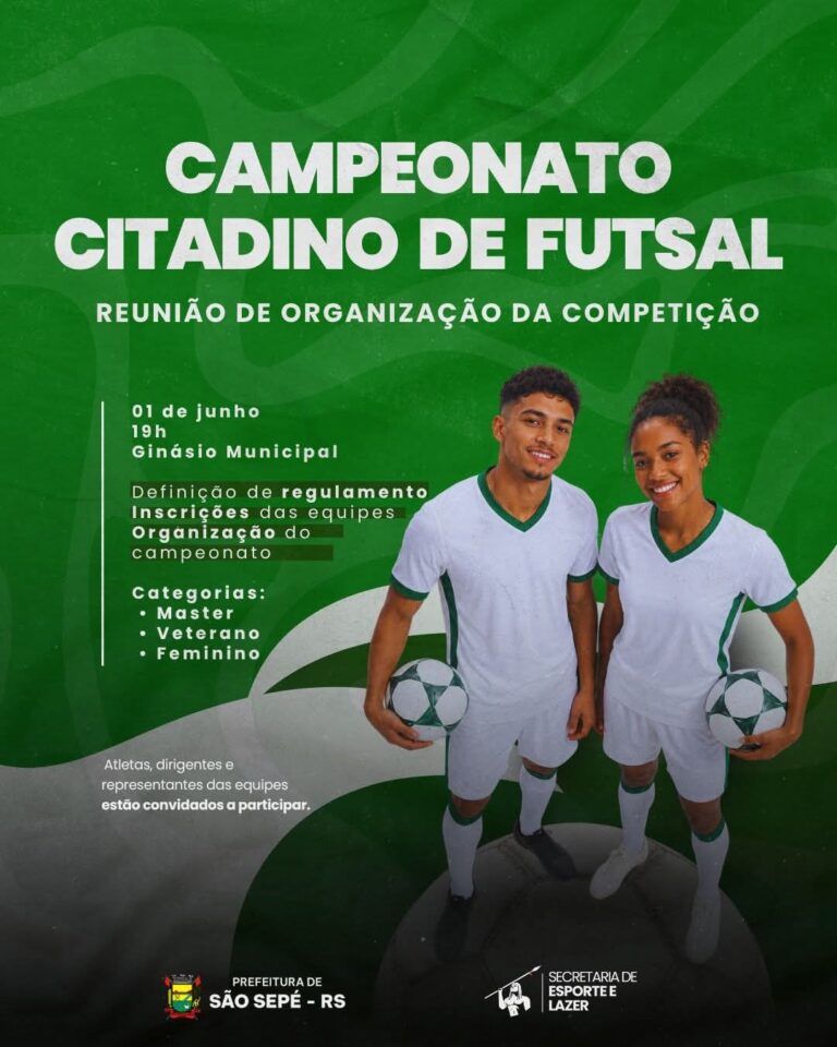 Reunião vai definir detalhes do Campeonato Municipal Citadino de Futsal