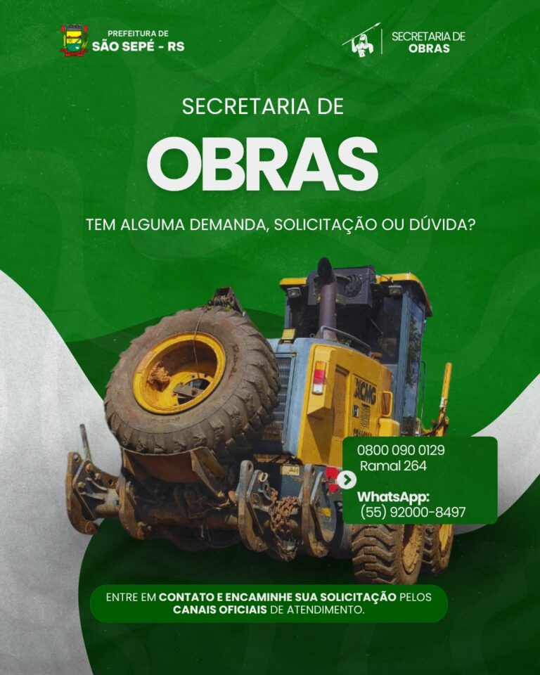 Secretaria de Obras reforça canais de atendimento à comunidade