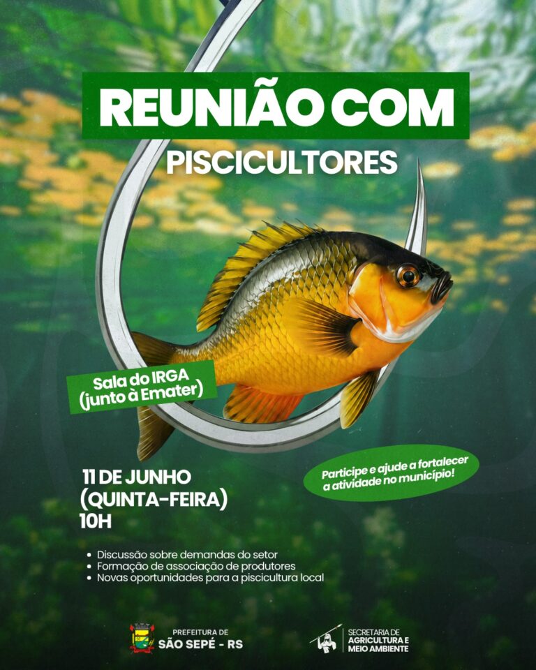 Reunião busca fortalecer a piscicultura e incentivar criação de associação em São Sepé