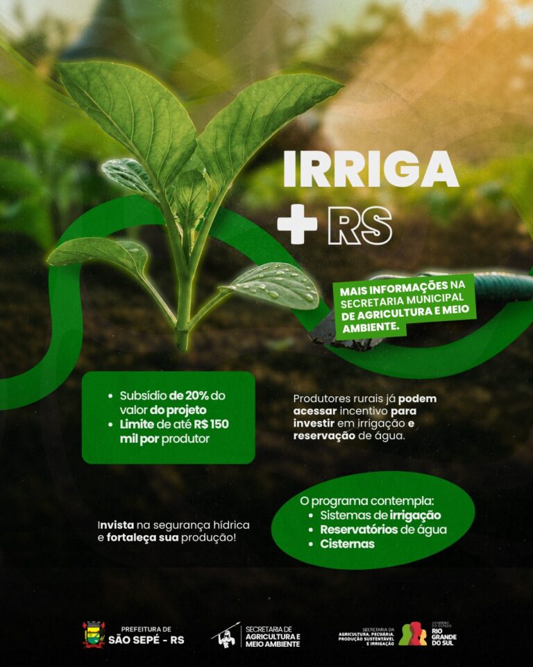 Secretaria de Agricultura e Meio Ambiente orienta produtores sobre o programa Irriga + RS