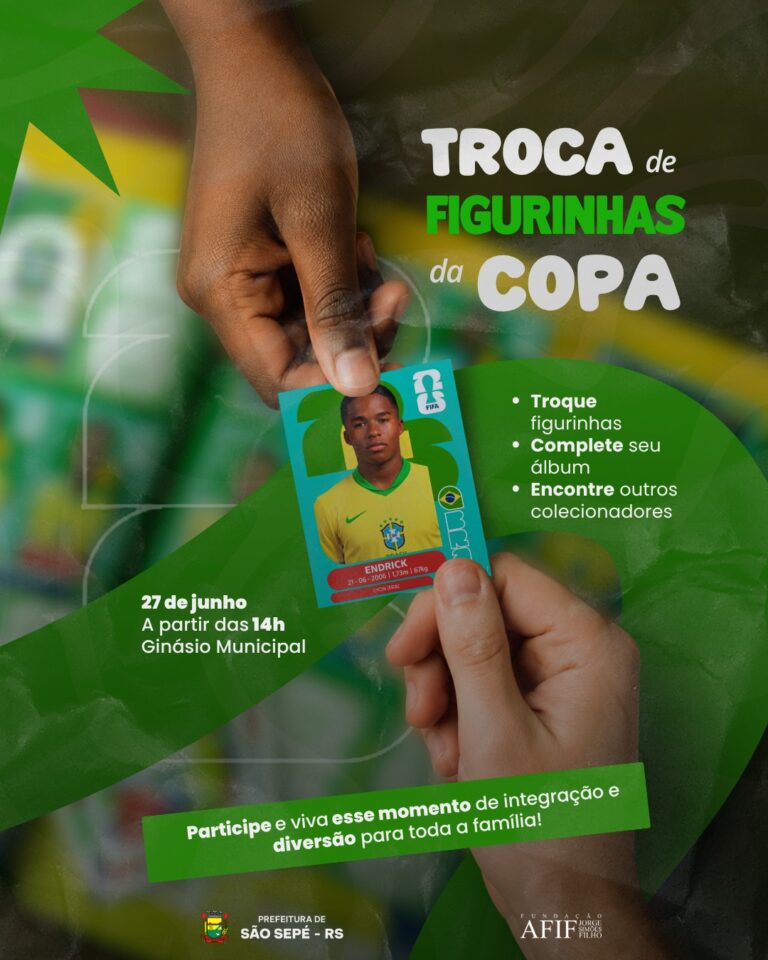 Troca de figurinhas da Copa será uma das atrações do II Arraiá Municipal