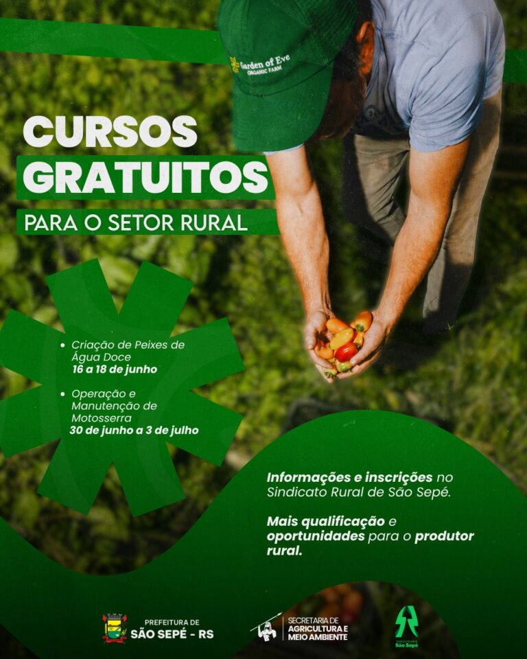 Secretaria de Agricultura viabiliza cursos do SENAR voltados ao setor produtivo
