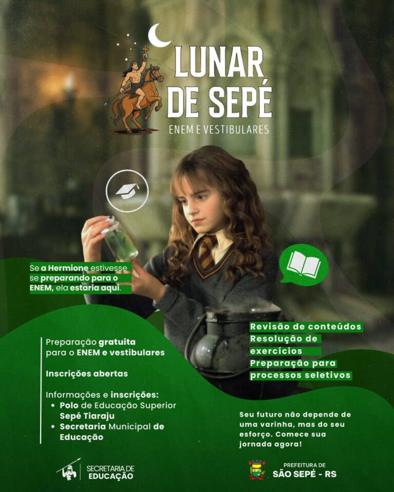 Inscrições para o Cursinho Lunar de Sepé abrem hoje