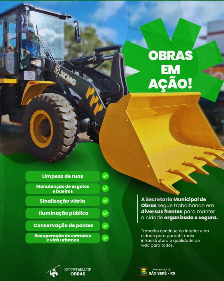 Secretaria de Obras mantém frentes de trabalho em diversas áreas para garantir infraestrutura e qualidade de vida à população