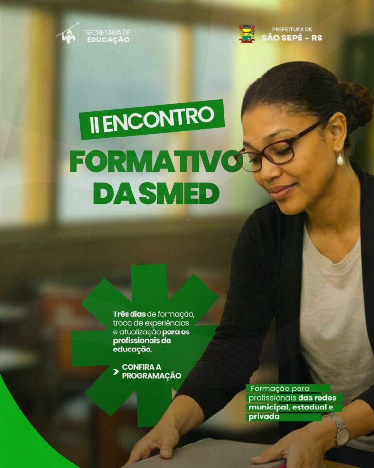 II Encontro Formativo da SMED reunirá profissionais da educação em três dias de capacitação