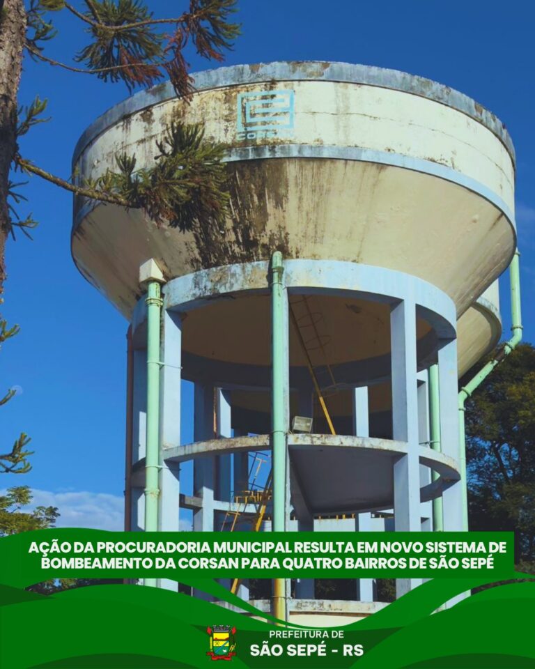Ação da Procuradoria Municipal resulta em novo sistema de bombeamento da CORSAN para quatro bairros de São Sepé