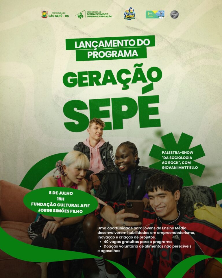 Vem aí o Programa Geração Sepé: uma oportunidade para jovens que querem transformar ideias em realidade