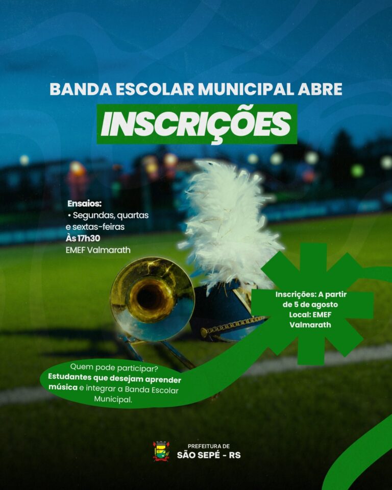 Banda Escolar Municipal abre inscrições para novos integrantes