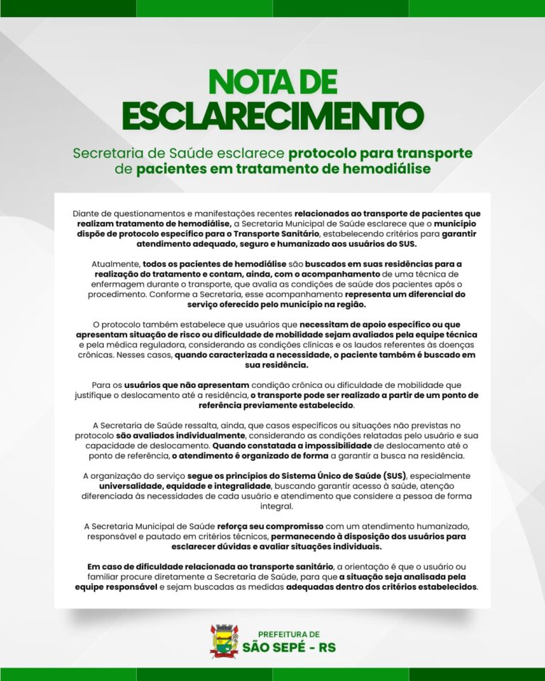 NOTA DE ESCLARECIMENTO
