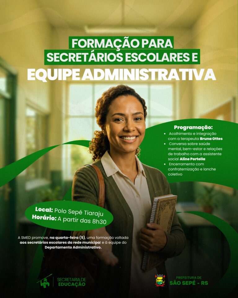 SMED promove formação para secretários escolares e equipe administrativa nesta quarta-feira
