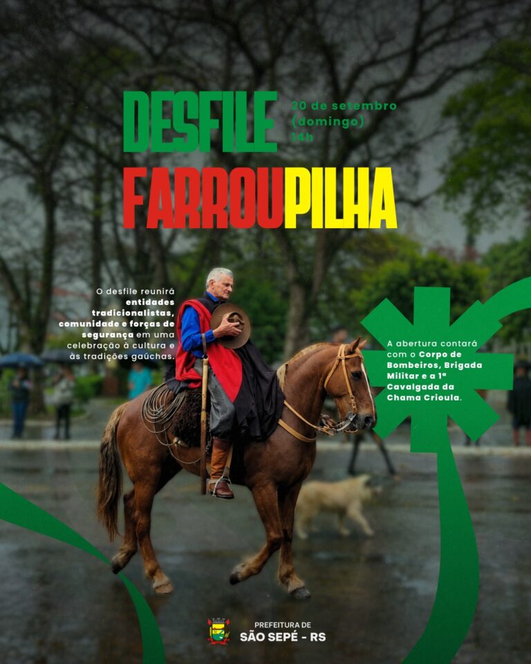 Desfile Farroupilha será realizado neste domingo, dia 20, em São Sepé