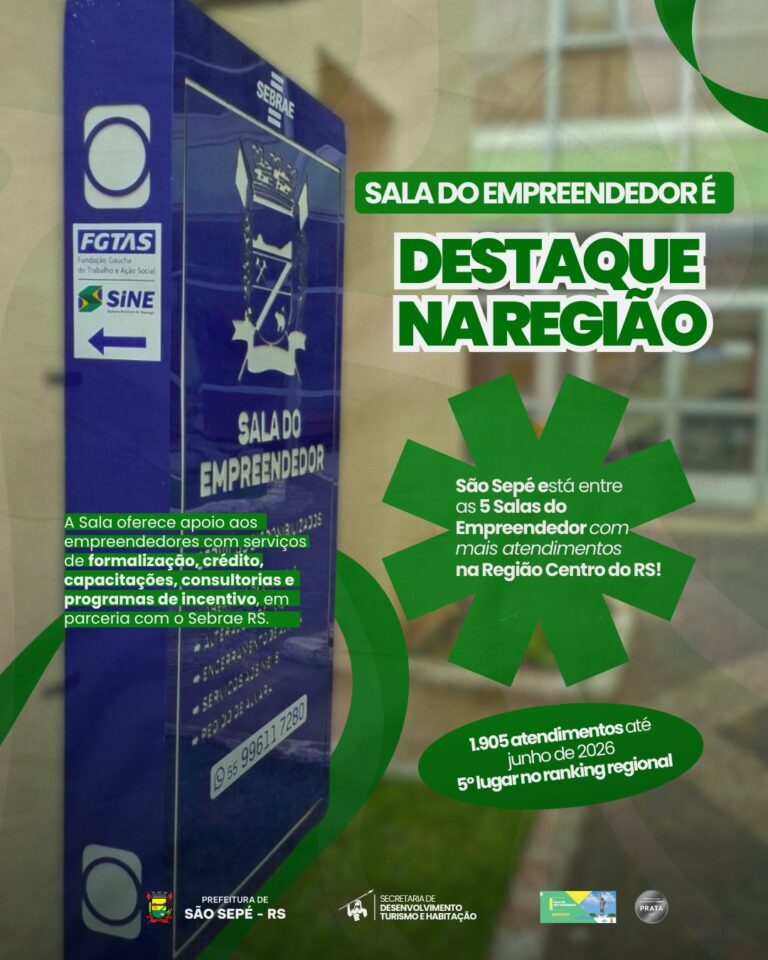 Sala do Empreendedor de São Sepé está entre as cinco com maior número de atendimentos na Região Centro