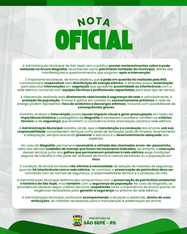 NOTA OFICIAL