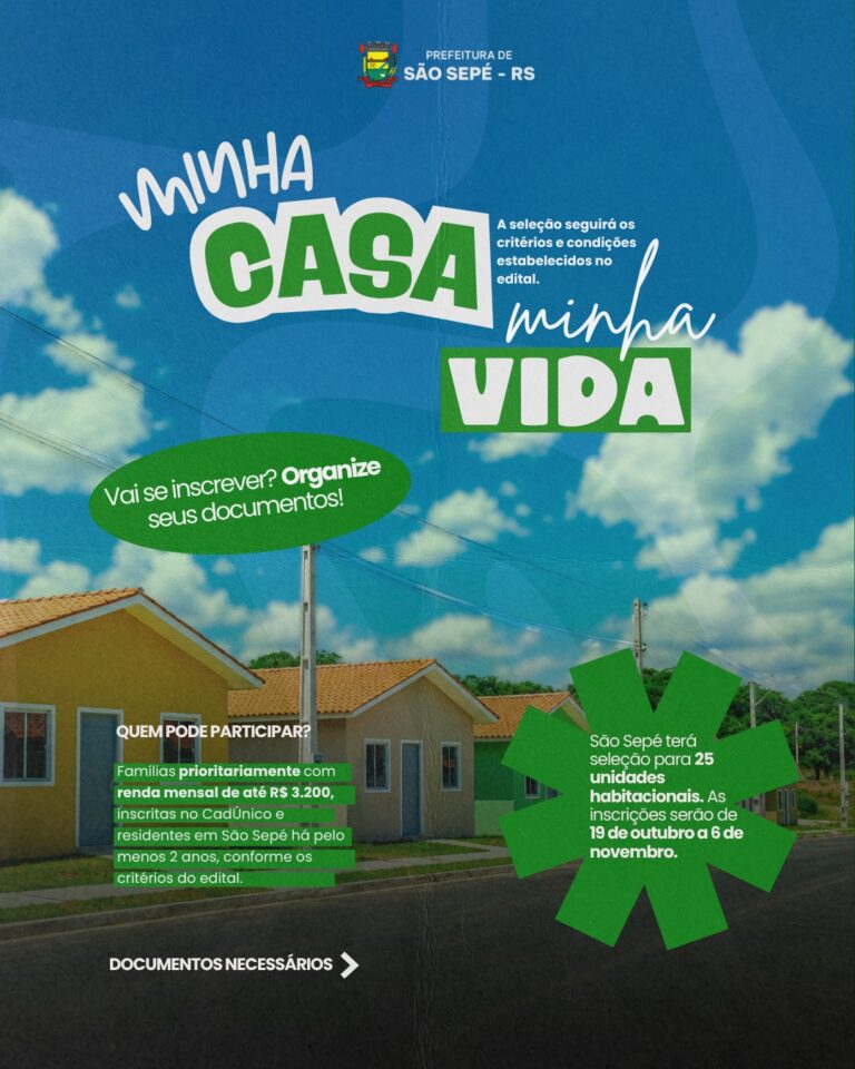 Minha Casa, Minha Vida: famílias já podem organizar a documentação para as inscrições