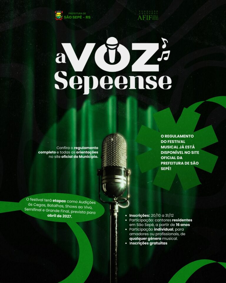 Regulamento do A Voz Sepeense já está disponível no site oficial do Município