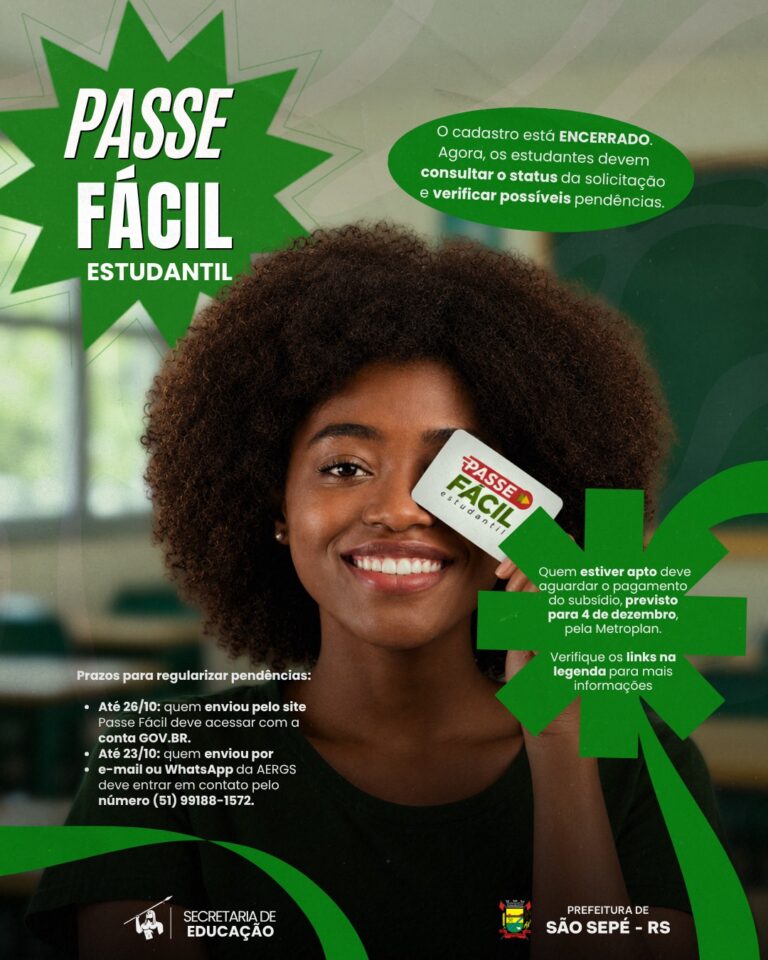 Secretaria de Educação orienta estudantes sobre o Passe Fácil Estudantil do Interior